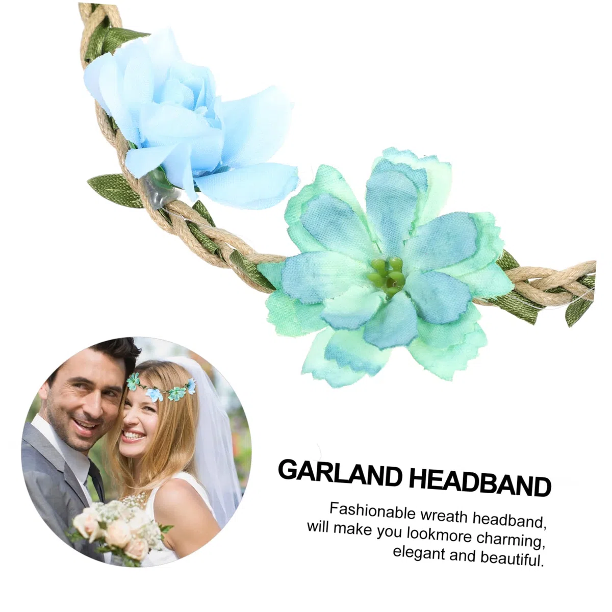 30stücke Teiliges Blumenkranz Haarschmuck Für Frauen Hochzeitsblumen-haarband Für Festivals Und Fotografie