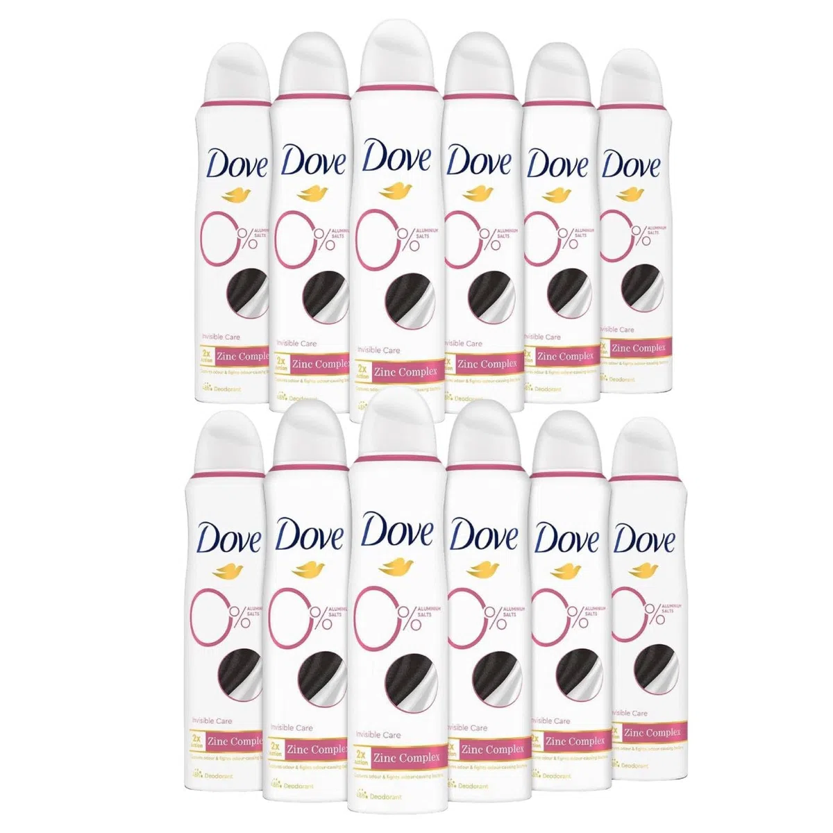 Dove Deo-Spray für Damen, Invisible Care ohne Alkohol und Aluminiumsalze, 48 Stunden, 150 ml (12)