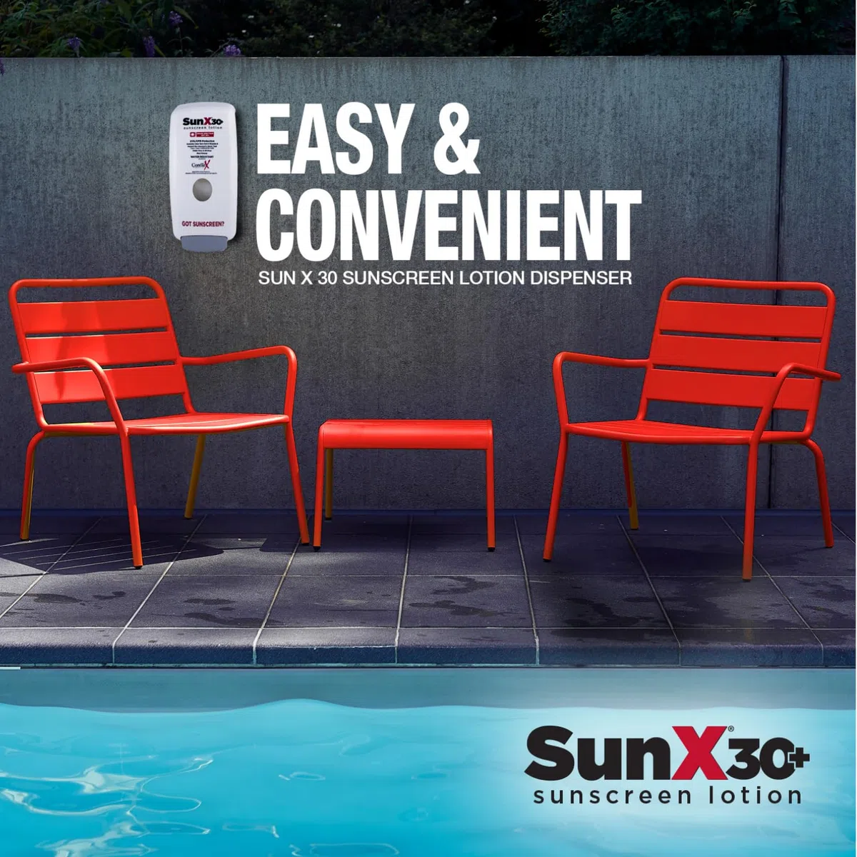 Sun X 30 Lotion Wandspender (Spender + 750 ml Blase)