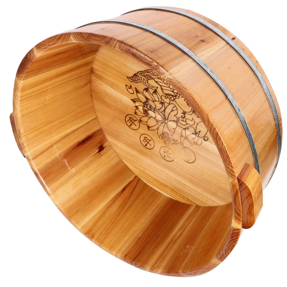 Holz Fußbad Becken mit Griff Leicht und Praktisch für Zuhause zur Fußpflege und Erholung Multifunktionale Schüssel für Eltern und Freunde