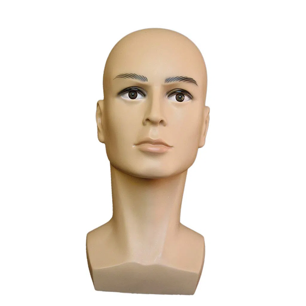 Schaufensterpuppe Kopf Mannequin Kopf aus Glasstahl Brillenständer Perückenständer