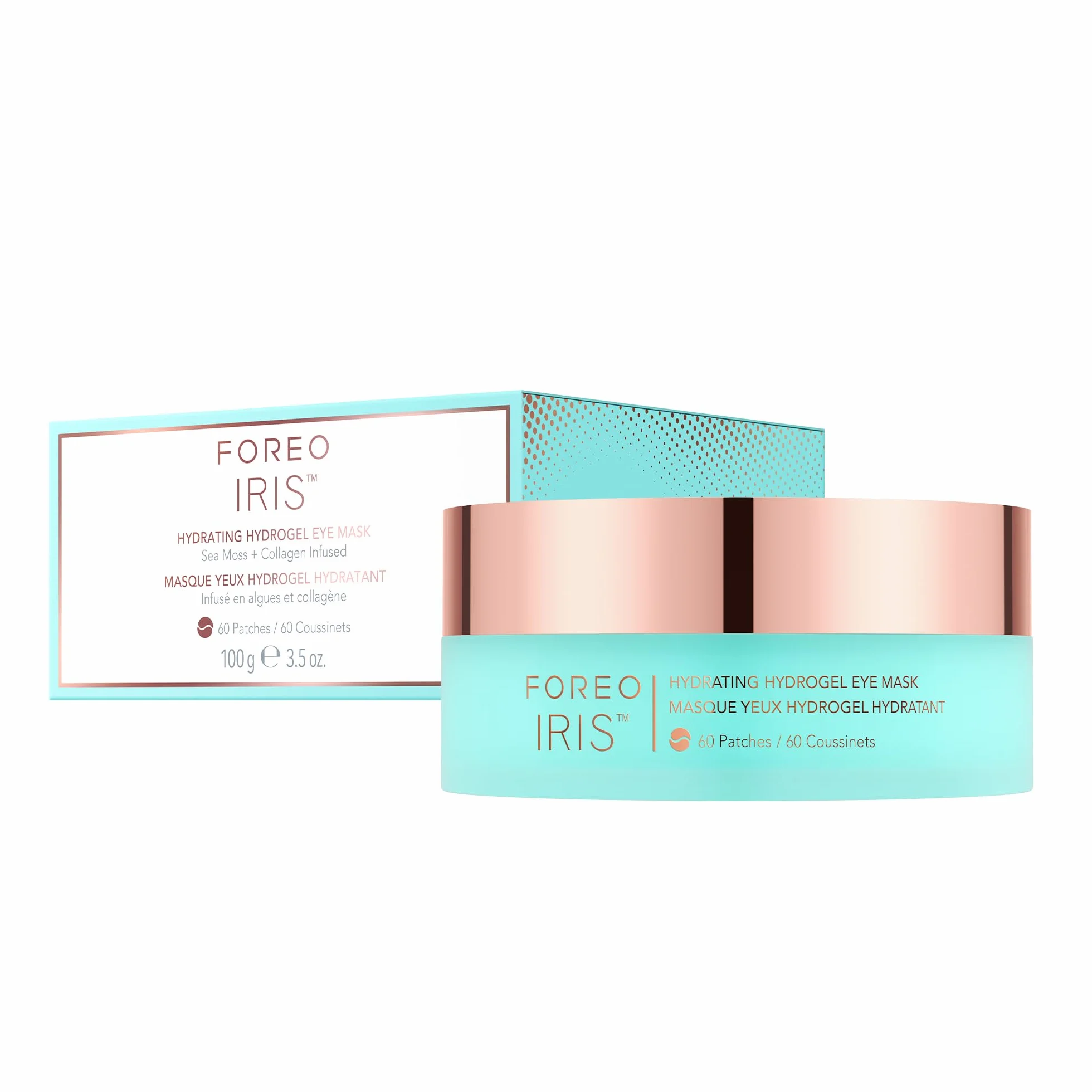 FOREO IRIS Augenpads gegen Augenringe – Behandlung mit Kollagen, Vitamin C & E – 60 Pads
