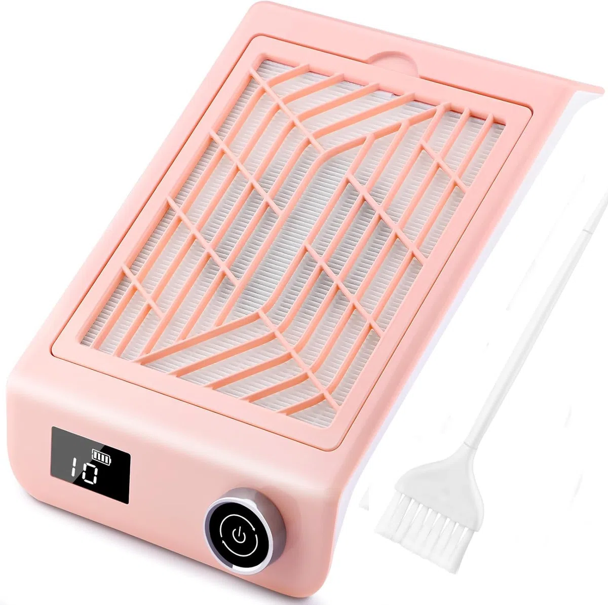 Kredioo Nagelstaubsauger mit AKKU Leistungsstarker Staubabsaugung Staubsauger für Nägel Professionelle Elektrischer Staubsauger mit wiederverwendbarem Filter für Salon Zuhause