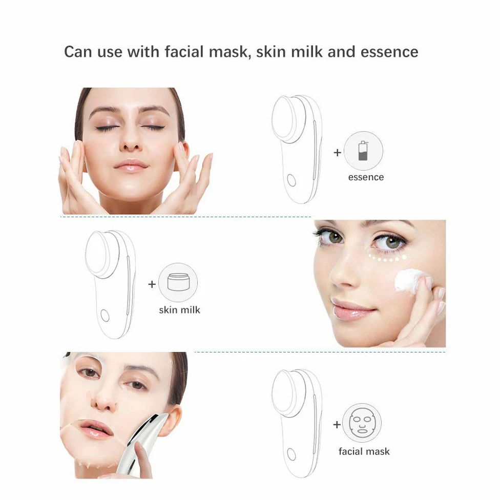 TOUCHBeauty Ultraschall-Gesichtsmassage, Gesichtsliftinggerät, ionische Gesichtsmassage Vibrationstiefenreinigung Anti-Falten, Gesichtsmassagegerät zur Hautpflege Gesichtsreiniger AG-1681A