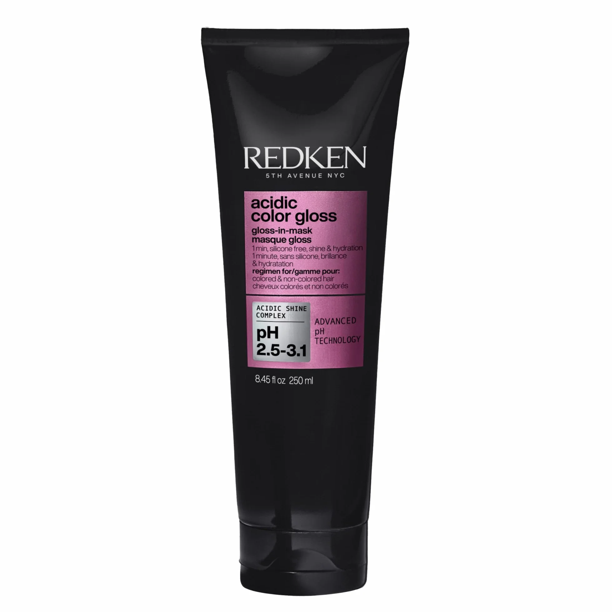Redken Silikonfreie Haarmaske für intensive Feuchtigkeit & spiegelnden Glanz, Entfernt Rückstände und lässt das Haar strahlen, Cream-To-Gloss Technologie, Acidic Color Gloss Gloss-In-Mask