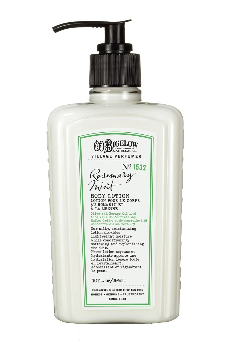 C. O. Bigelow - CO Bigelow Feuchtigkeitsspendende Körperlotion mit Rosmarin & Minze für Frauen und Männer - Village Perfumer Lotion inkl