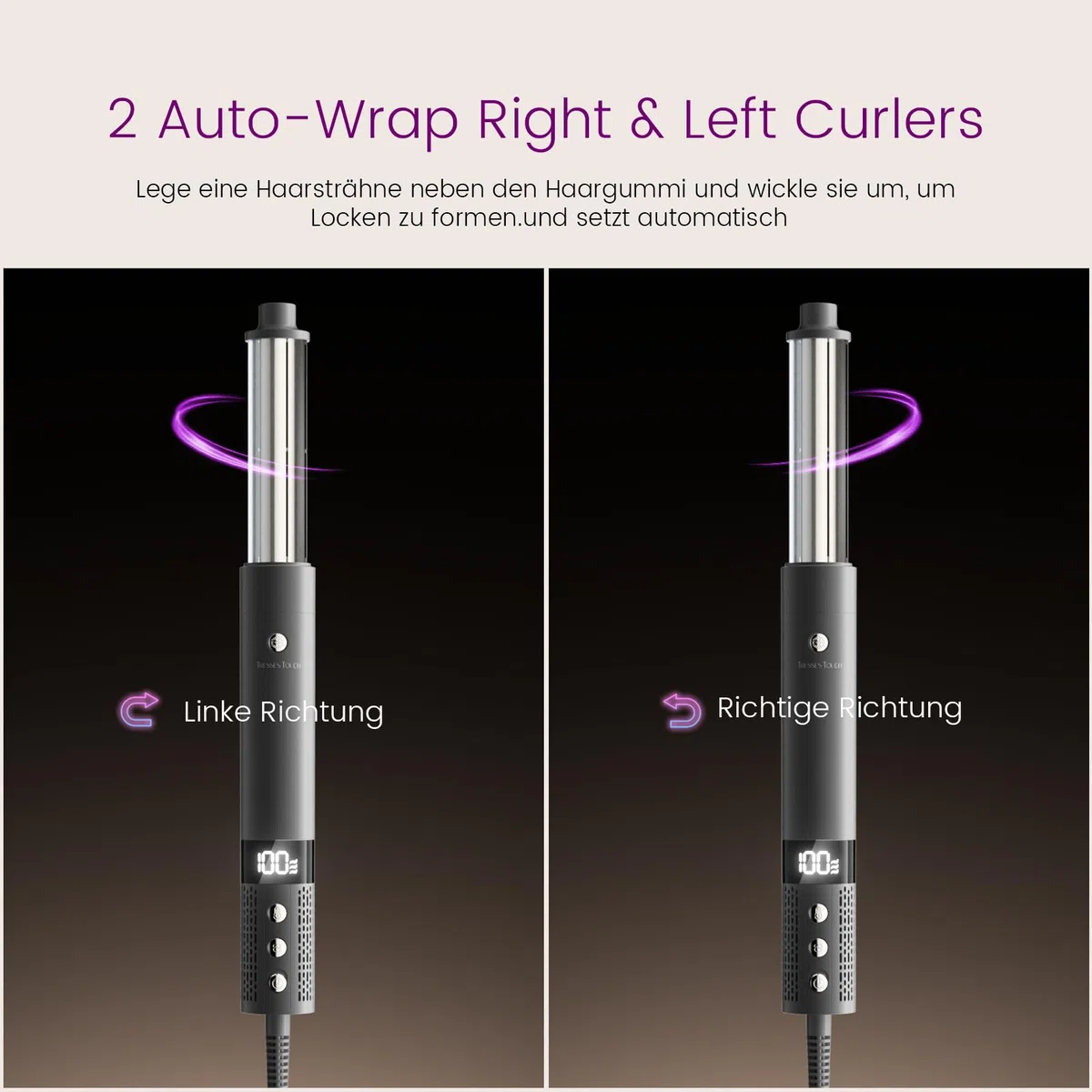 Hairstyler 6 In 1 Airstyler mit Rundbürstenföhn, 110.000 U/min, 1400W Airwrap für Locken, Volumen, Glätten, Trocknen, Grey