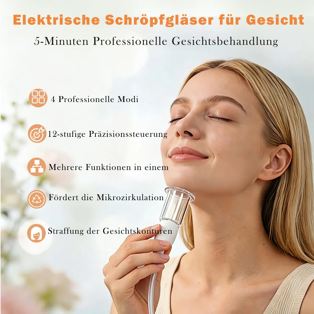 Elektrische Schröpfgläser für Gesicht, 3-in-1-Schröpfen Gua Sha und Massage für Hautpflege, 6Pcs Schröpfen Gesicht aus Echtglas, Straffen Sie Gesichtskonturen, Schröpfglas Set Anti Cellulite
