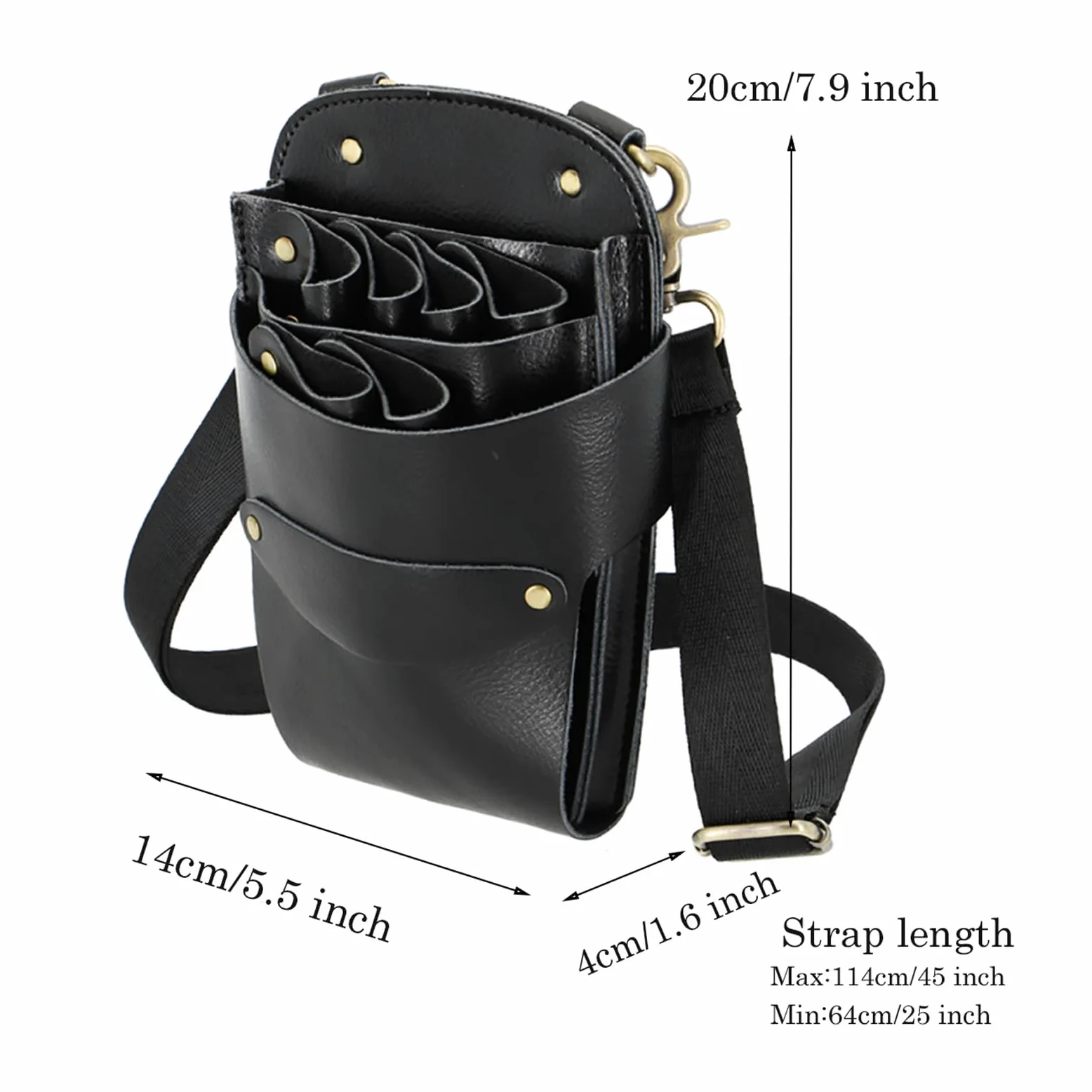 Friseur scherentasche Leder, friseur Werkzeugtasche Professionelle Schwarz | Salon Barber Friseur Gürteltasche, Friseurschere Holster Friseurwerkzeug Tragetasche mit verstellbarem Schultergurt