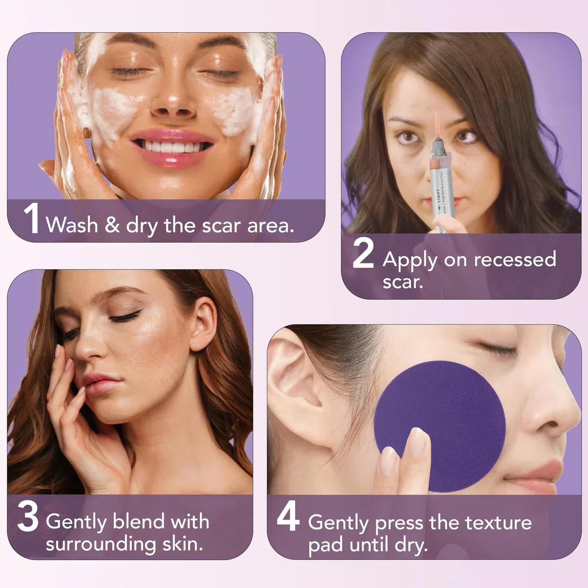 Dermaflage Narben Make-up Concealer, Aknennarben Filler, Narben Abdeckung, 1 Monatsvorrat