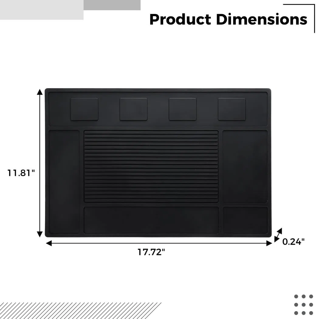 Barber Tool Organizer Mat, Haarschnitte und -tücher, enthärter - weichen silikon-haarspray - tücher, die die magnetische Salon - getragen und die büroraum - und enthärter (schwarz)