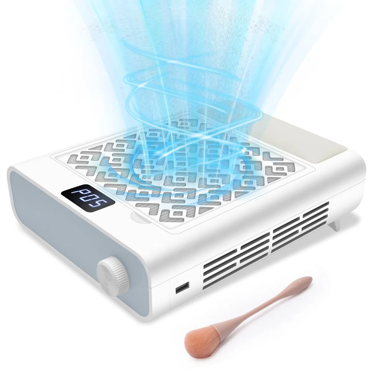 CGBE Staubabsaugung für Nägel 3600RPM, Nagelstaubsauger mit 2 Filtern-Weiß | Professionell Nagelstaubsauger mit Einstellbarer Geschwindigkeit und Wiederverwendbarem Filter, für Salon und Home Studio.