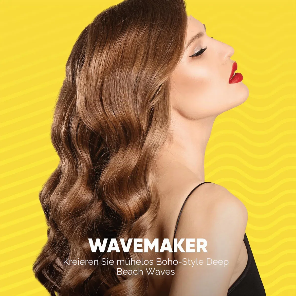 SBB Wavemaker Triple Barrel Haarwaver – Keramik Beach-Waver, Lockenstab, Styler für tiefe Mermaid Beach-Waves für kurze, mittellange und lange Haartypen, Leichtgewichtig mit hitzebeständigem Handschuh
