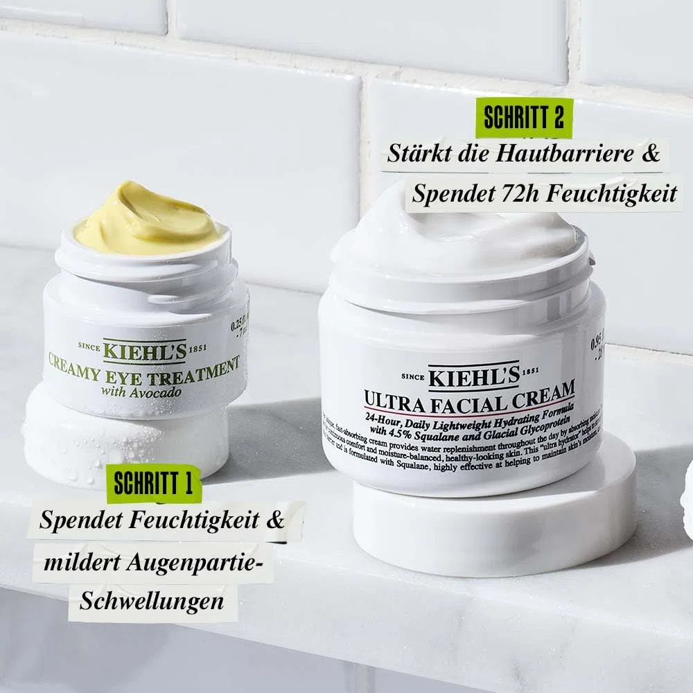 KIEHL'S Avocado Eye Cream Ultra Facial Cream Set 24H Feuchtigkeit 72h