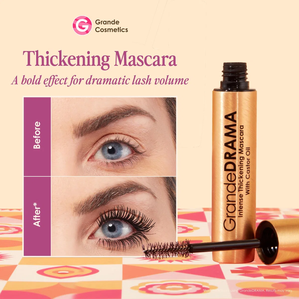 Grande Cosmetics Grandedrama Intense Thickening Mascara With Castor Oil