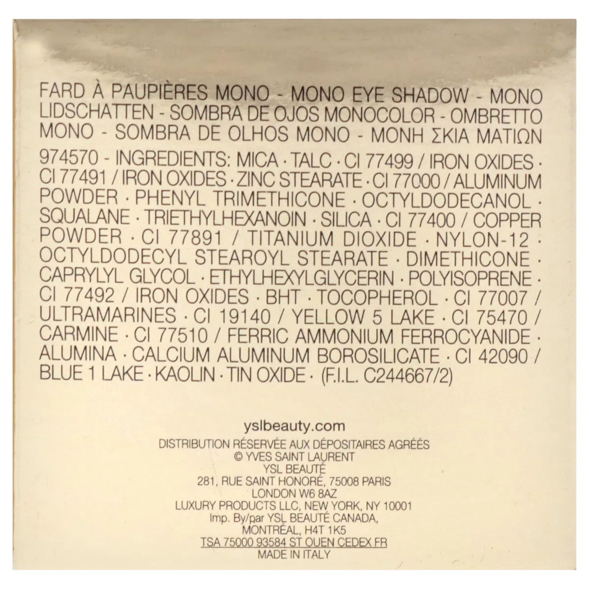 Yves Saint Laurent Crush Satin Cushion Lidschatten, 2 Warm Brown 30 g