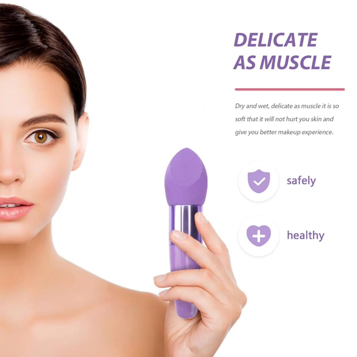 6stücke Teiliges Make up Schwamm Stift Tragbar Weiche Beauty Puff Pens für Präzises Auftragen Hautfreundliches Material für Frauen Praktische Kosmetik Accessoires für Alltag