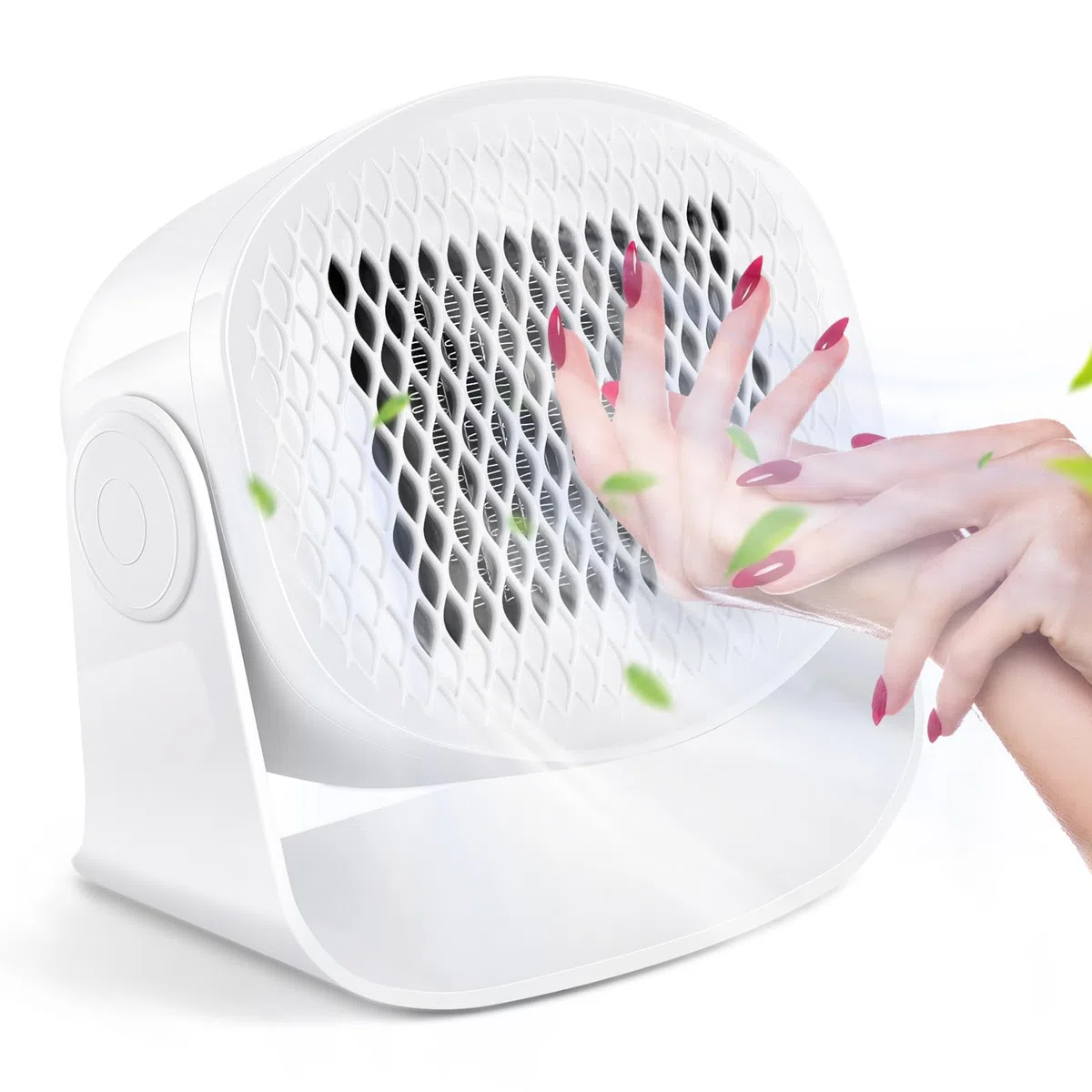 Roadtime Air Nail Dryer,600W Tragbarer Nageltrockner,Drehbar Nagellack Trocknergerät für beide Hände und Füße,Vier Ebenen warmer und kühler Windgebläse-Trockner für Zuhause und Salon