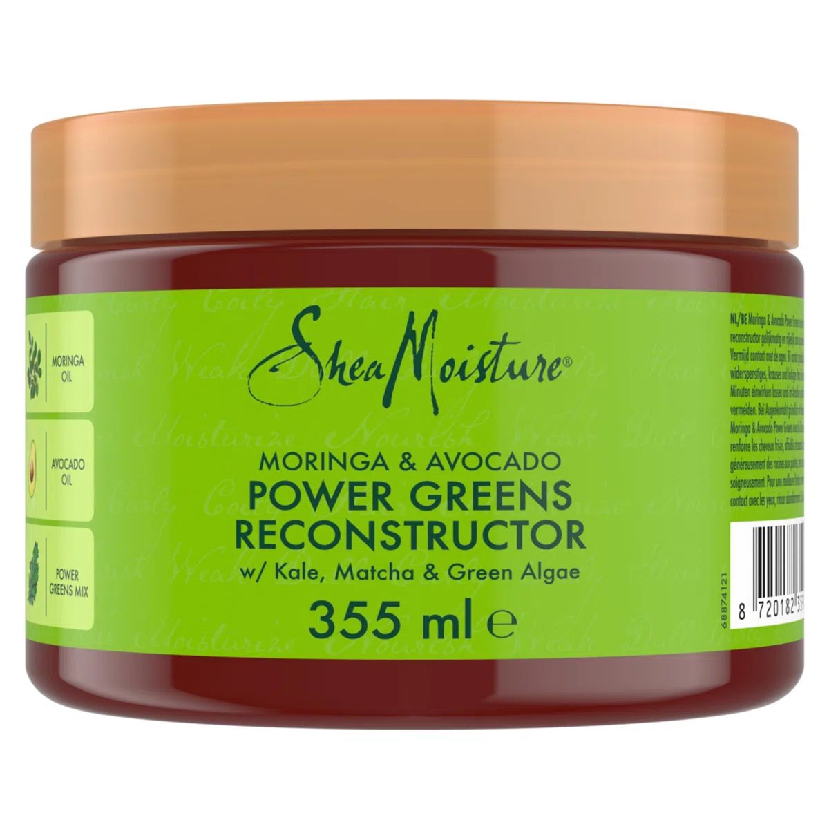 SheaMoisture Moringa & Avocado Power Greens - sulfatfreies Shampoo, Conditioner & Haarmaske, 3-teiliges Set