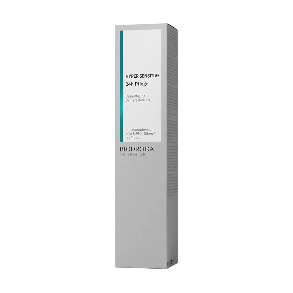 BIODROGA Medical Institute – Hyper Sensitive 24h Pflege 50ml - Beruhigende Gesichtspflege, Hautpflege, Creme für sensible Haut, Parabenfrei, Silikonfrei, Dermatologisch getest