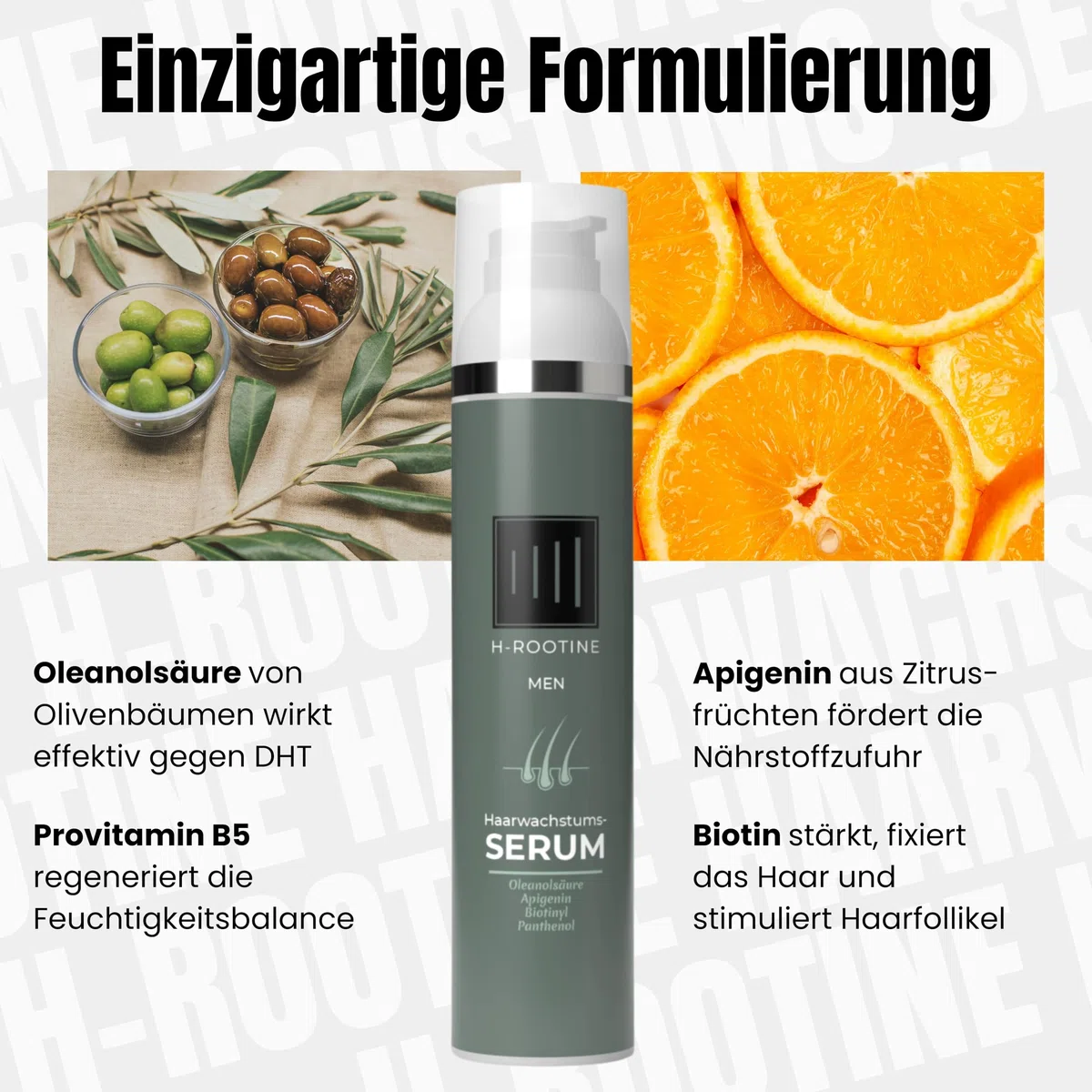Haarserum für Männer (100ml) • Haarwuchsmittel Männer • Stoppt erblich & hormonell bedingten Haarausfall* • Fördert Haarwachstum