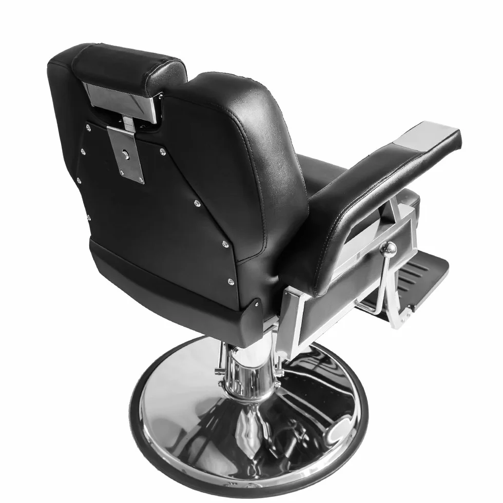 Barber Friseurstuhl Modern Schwarz Hydraulisch Neigbar 360° Professionelles Salon 110x70x100-113 cm