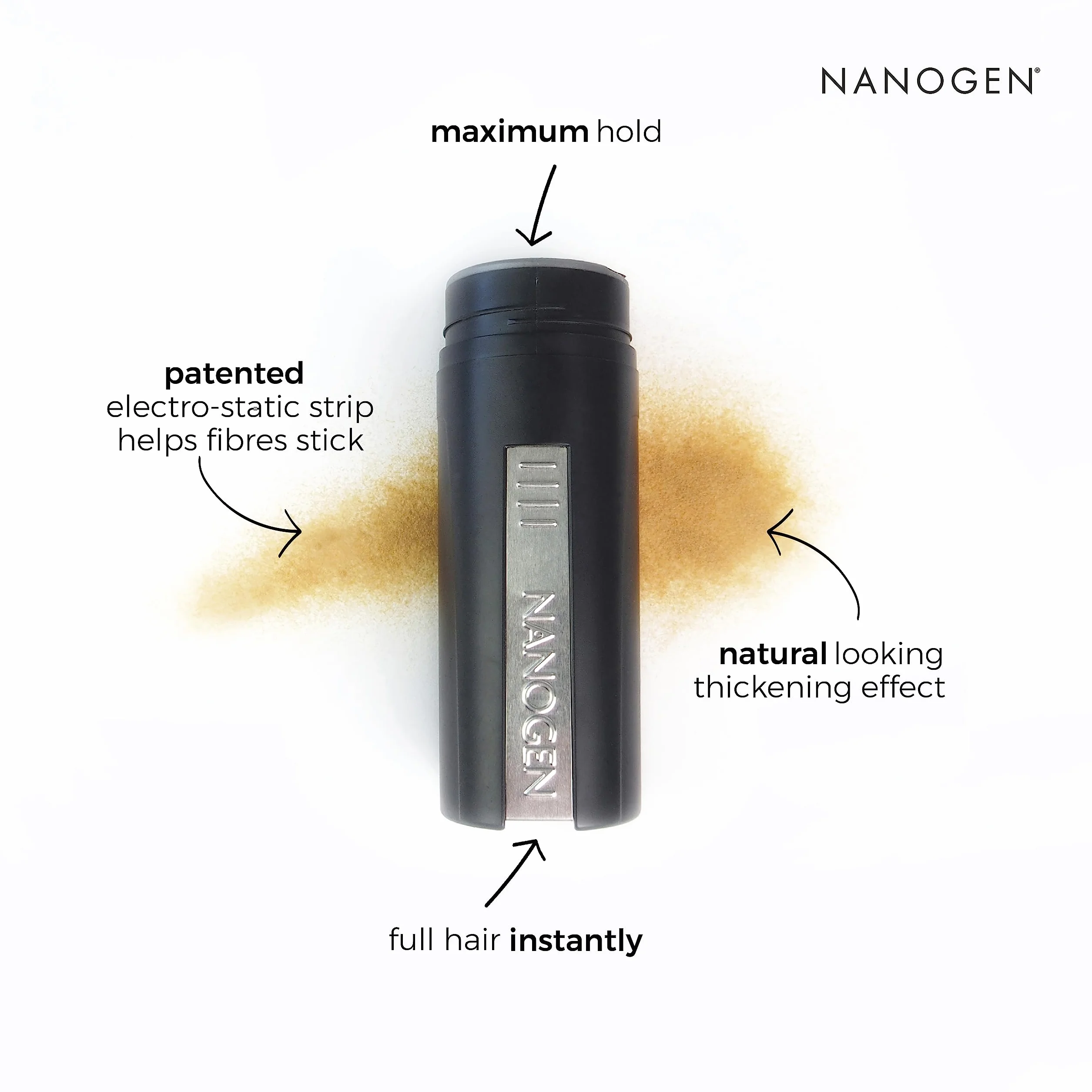 Nanogen Hair Thickening Fibres Black 30g