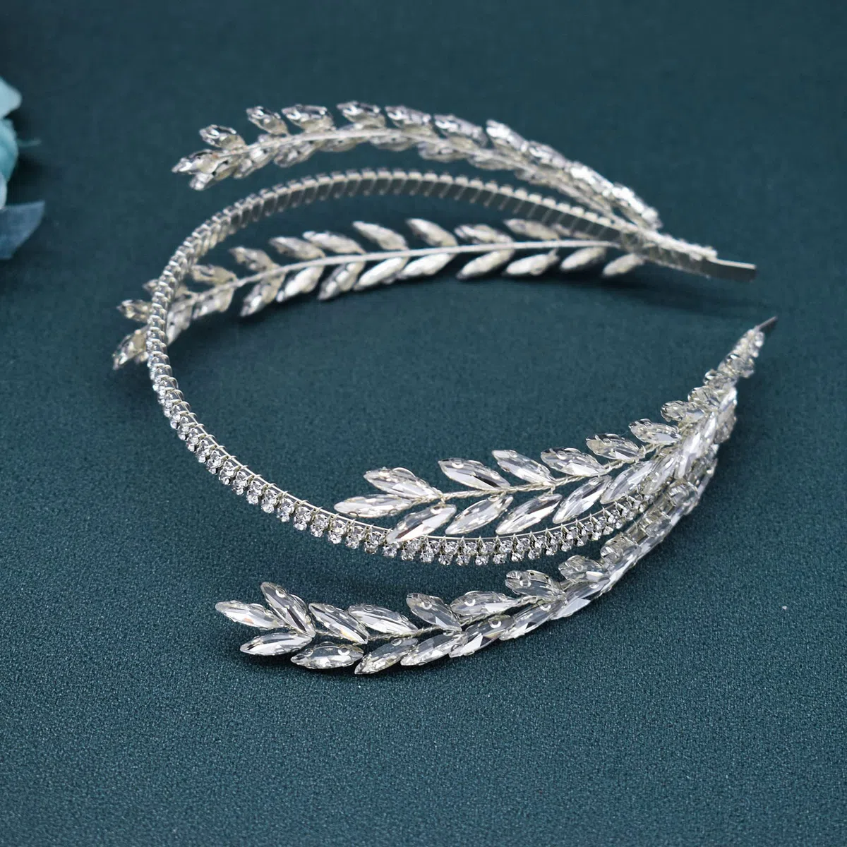 Strass-Braut-Stirnband, Hochzeitshaarschmuck für die Braut | Hochzeits-Haarschmuck für Bräute (Silber), Kopfbedeckung für Party, Abschlussball oder Geburtstag