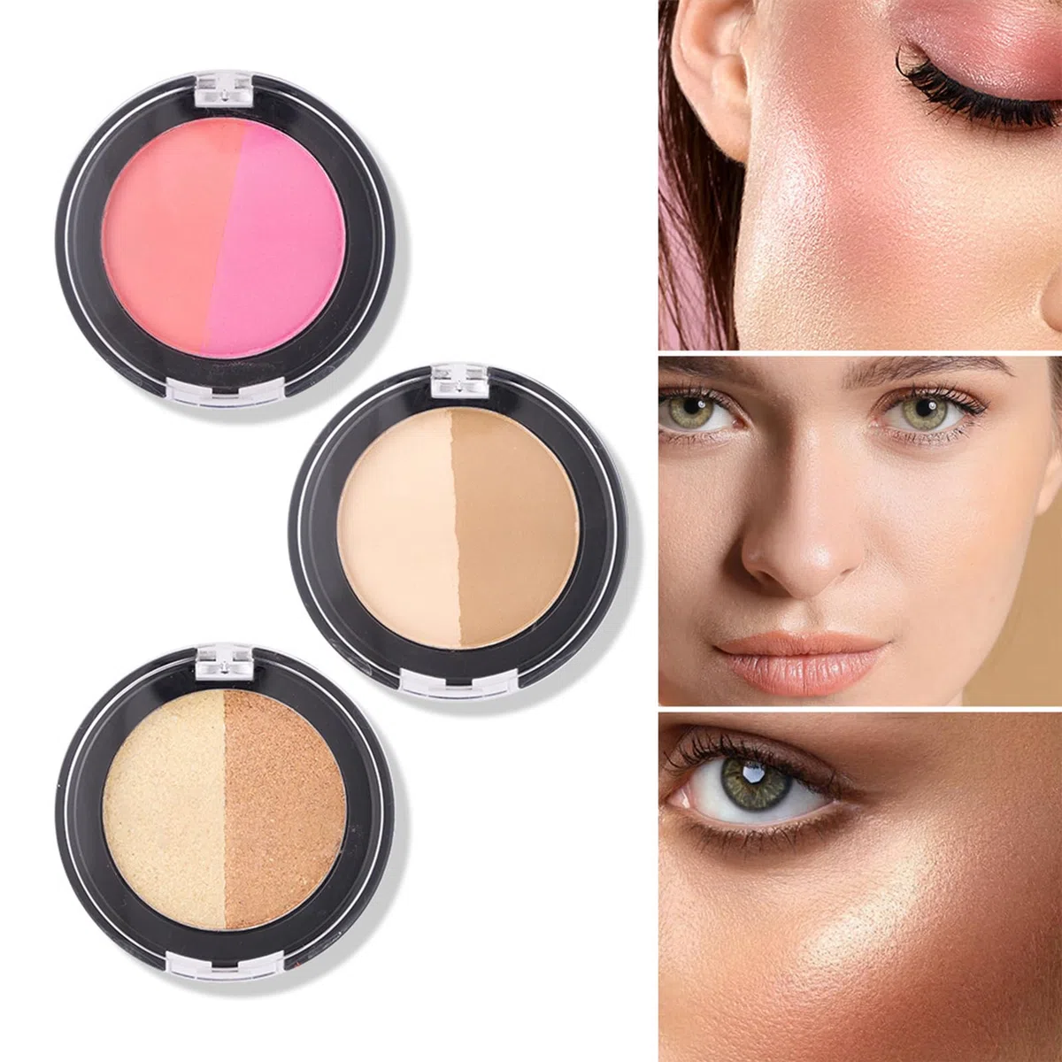 Make-up-Set für Frauen Wasserfester Lidschatten, Lippenstift, Rouge | Komplettes Make-Up-Set für Zuhause Reisen Büro Geschäftsreisen Bühnenauftritte Veranstaltungen Partys Ausgehen