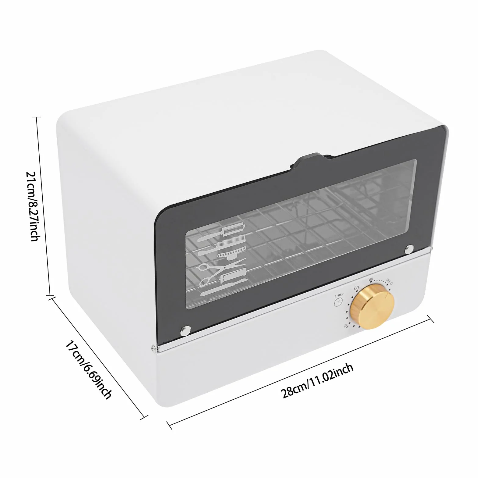 MINRS UV-Sterilisator mit Timer-Einstellung 6L großer Sterilisator für Nagelwerkzeuge multifunktionale Nagelreiniger Sterilisator 6W für Kosmetik, Tattoo, Pediküre-Studio, Friseursalon, Nagelstudio