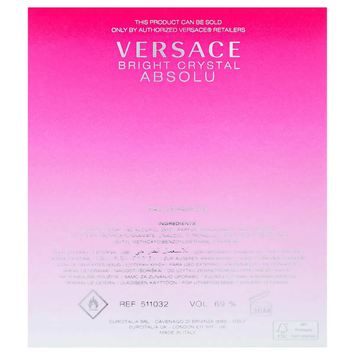 Versace Bright Crystal Absolu Eau de Parfum, 90 ml