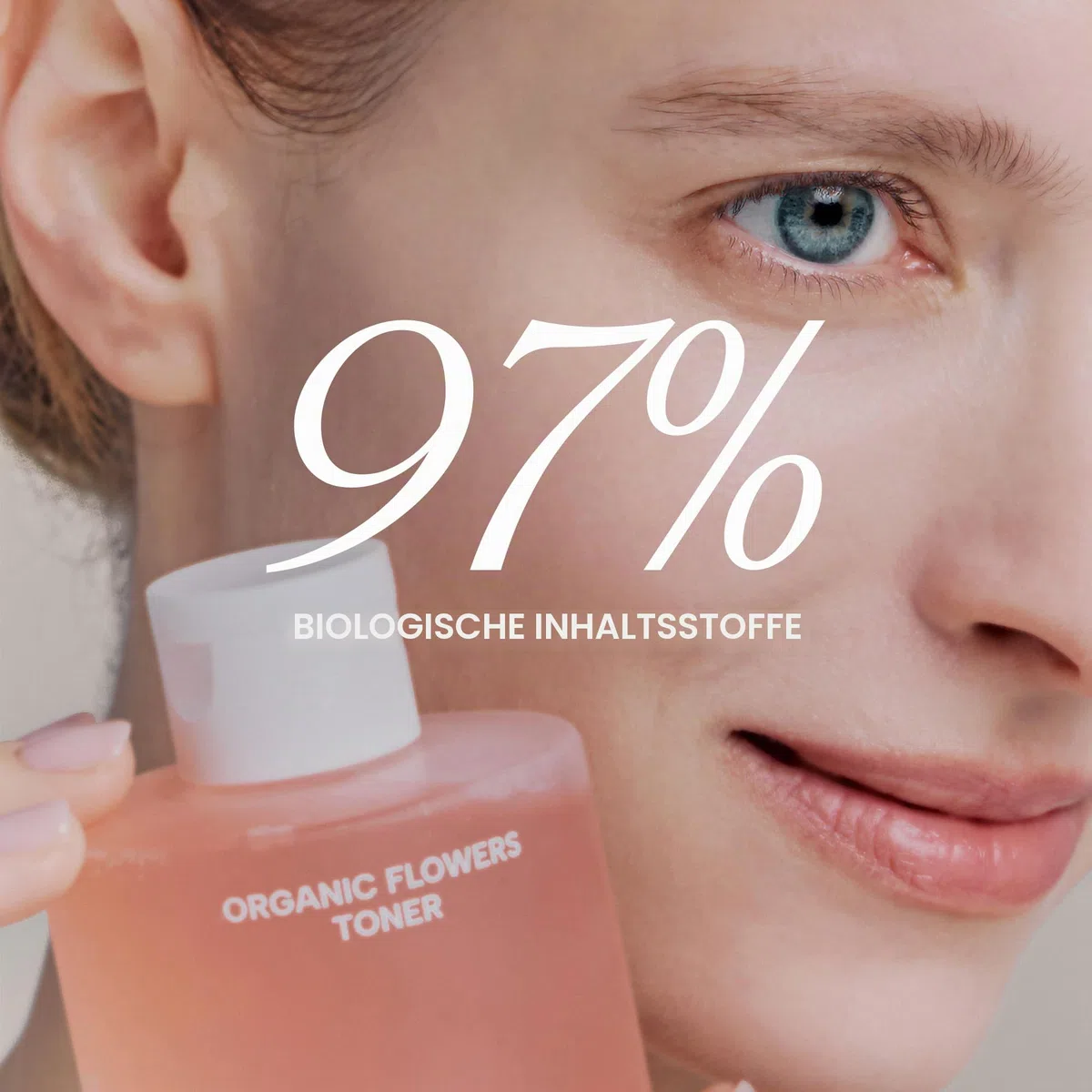 Whamisa Organic Fermented Flower Deep Rich Toner – 97,4 % biologisch, Gesichtstoner, Essenz, Damaszener-Rosenblütenöl, wasserfreie Formel, Postbiotika, feuchtigkeitsspendend, pflegend (200 ml)