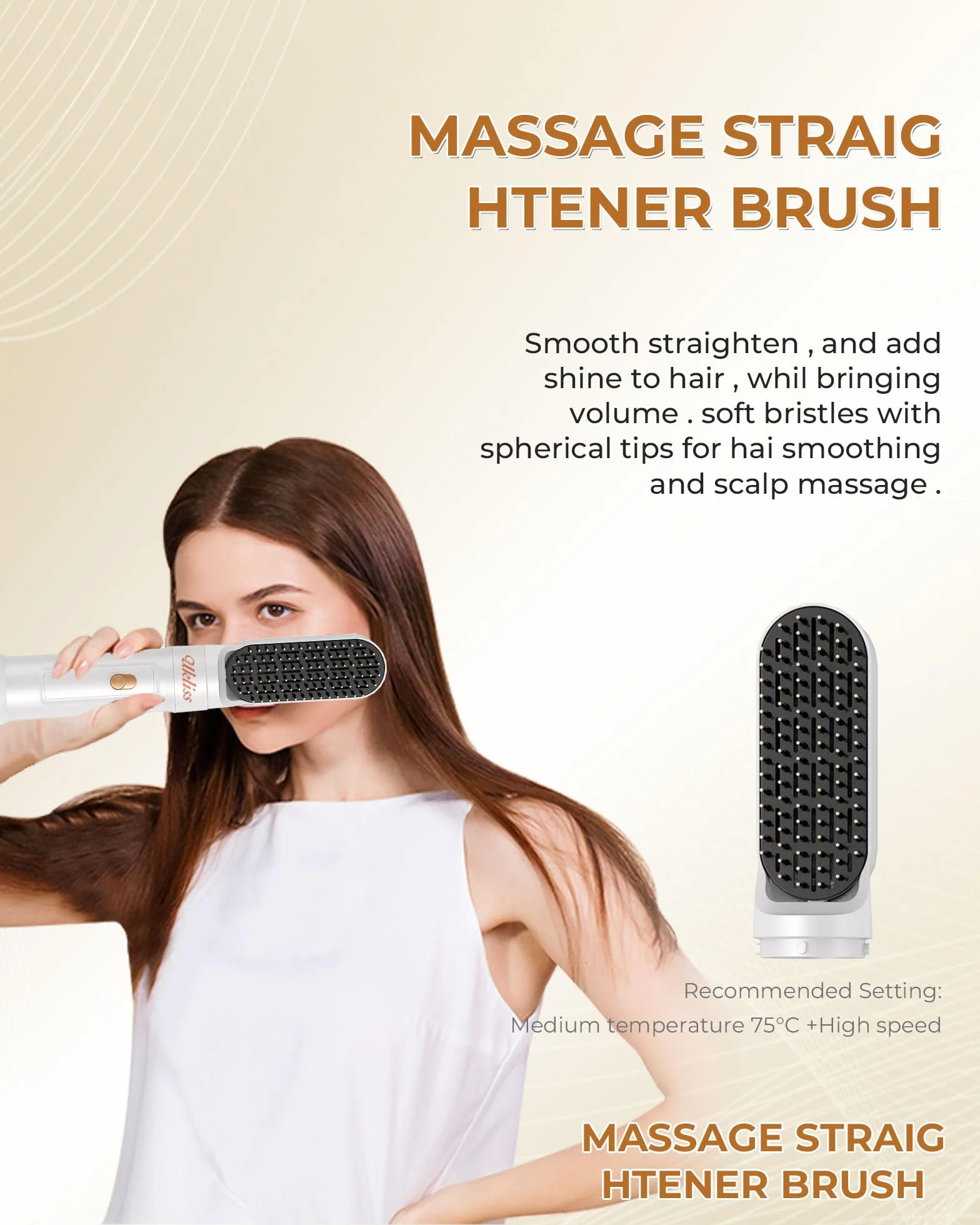 UKLISS 6 in 1 Hairstyler & Haartrockner Set mit Warmluft Lockenbürste, Rundbürstenföhn, Pro Weiß