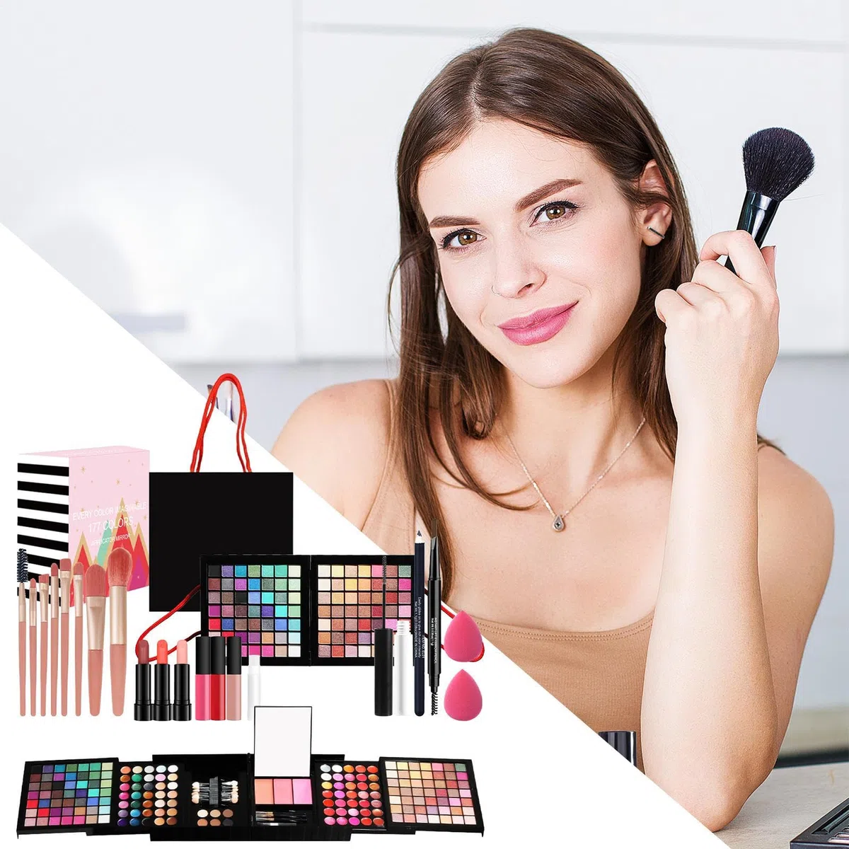 Make-up-Sets für Damen, komplettes Set, Make-up-Sets für Damen | Set – Kosmetik-Sets für Frauen und Anfänger, einschließlich Kosmetik und Werkzeuge