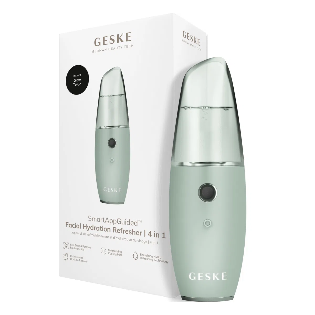 GESKE SmartAppGuided Facial Hydration Refresher 4 in 1 Wasserzerstäuber Gesichtsdampfer Gesichtsreinigungsgerät
