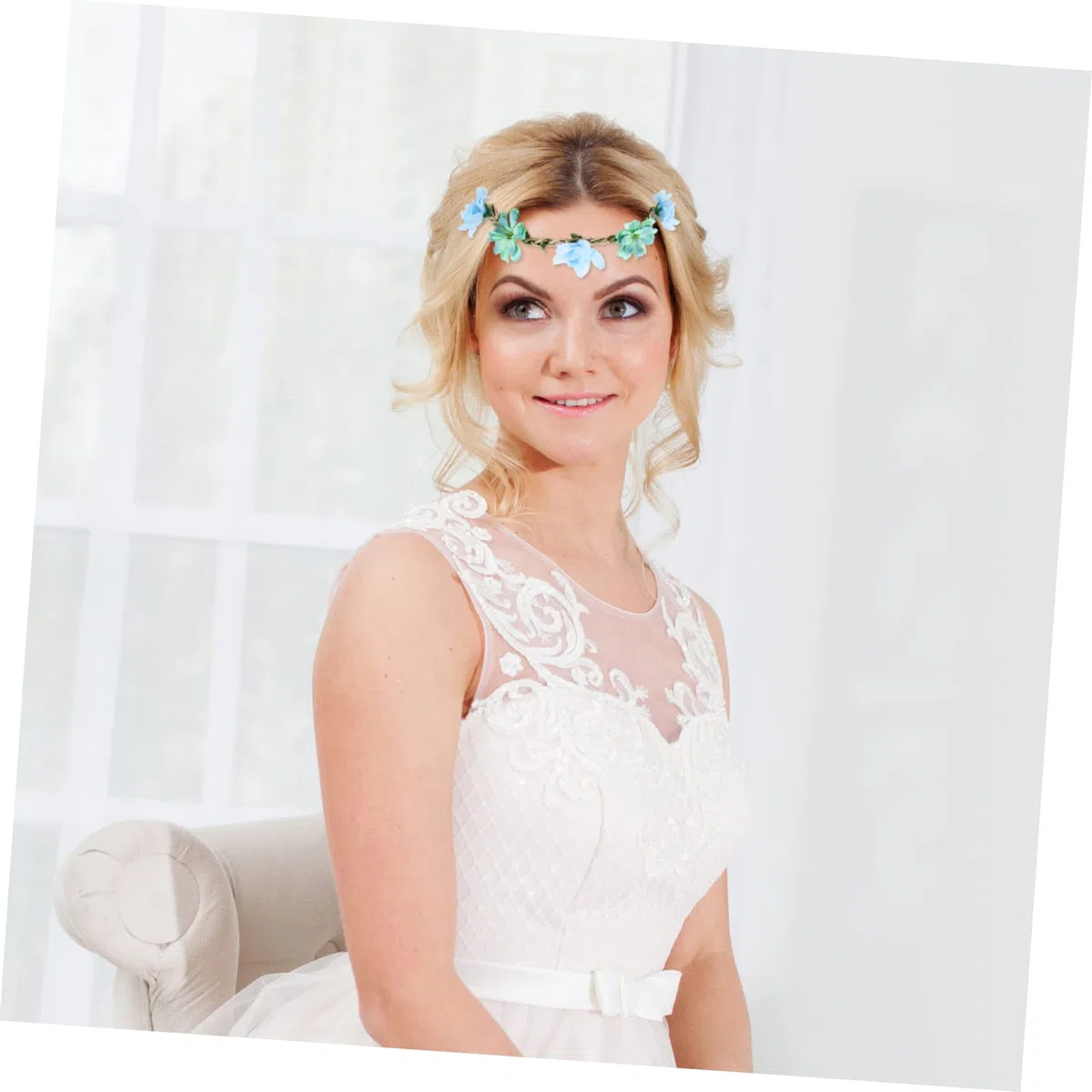 Stk Brautkranz Stirnband Blumenkrone für Mädchen Stirnband für Blumenmädchen hochzeitshaar schmuck wedding hair accessories haarschmuck Tiara Brautblumenkrone die Blumen reisen