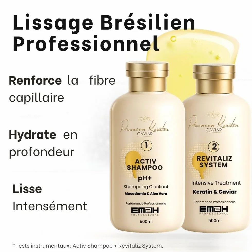 Premium Keratin Caviar - Brasilianisches Glättungs-Set - mit Kaviar-Extrakten