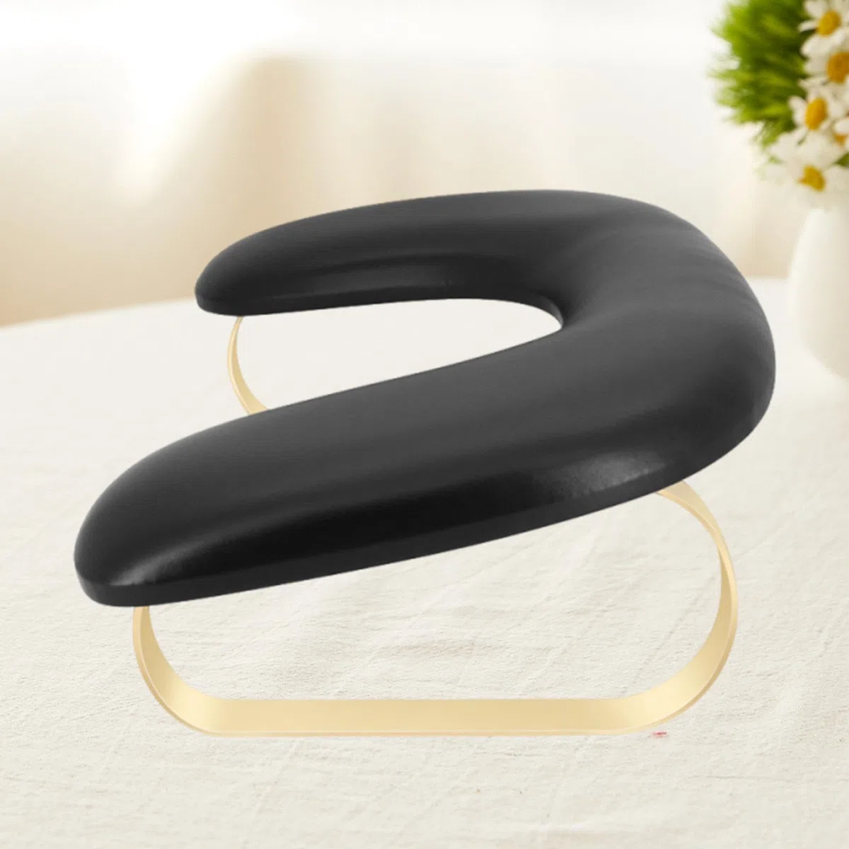 Almencla Nagelkissen Handauflage Kissen, Maniküre Armauflage Handkissen für Nails Tech Home DIY, Schwarz