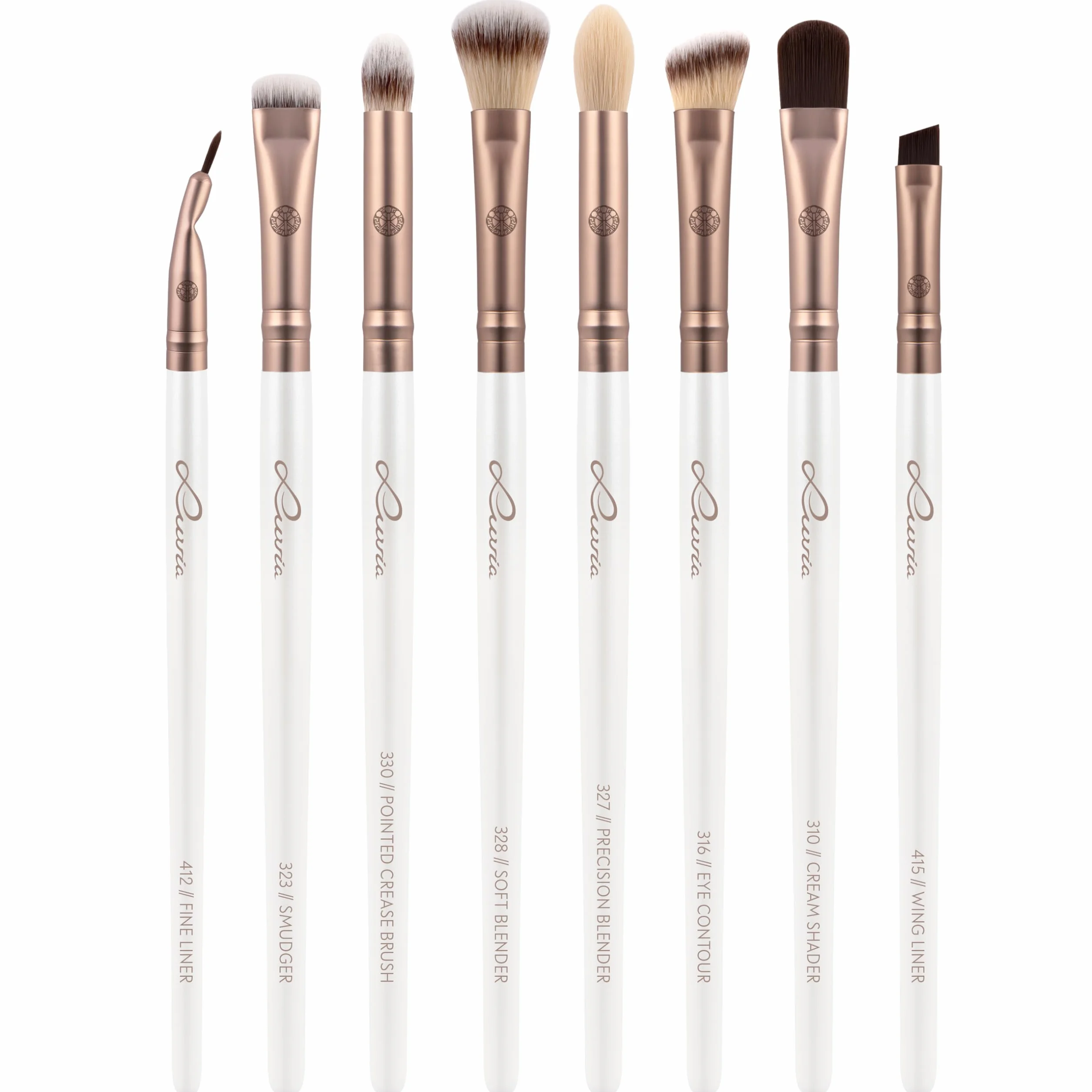 Luvia Ultimate Glam Kit – 14-teiliges veganes Make-up Pinselset mit Blender Sponge & Powder Puff für Foundation, Blush, Highlighter & Eyeshadow
