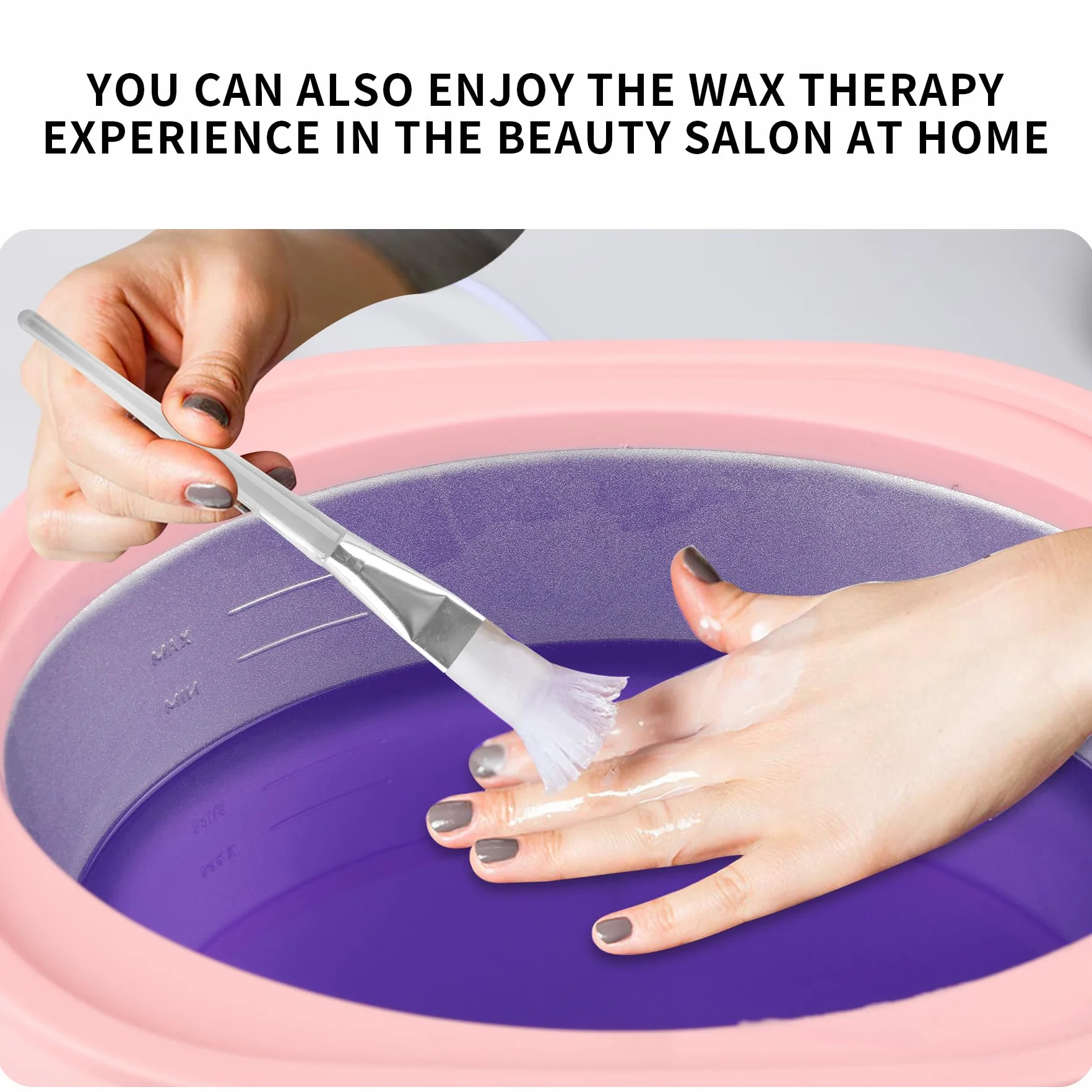 Forever Speed Wachsbad Paraffinbad für hände und füße Set 3400ml Wachsbad Paraffinbad Set für Trockene Raue Hau mit 900g Paraffinwachs Temperaturanzeige 200W Zubehör Tolles Spa Geschenk Rosa1