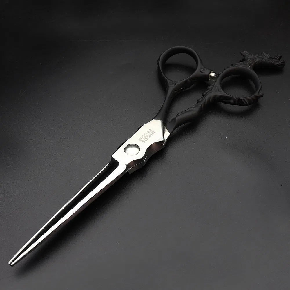 6 Zoll Friseursalon Professionelle Haarschere dünne Schere (6 Zoll Flach-B) | Japanischer Stahl 440C,Verstellbar, dauerhaft scharf
