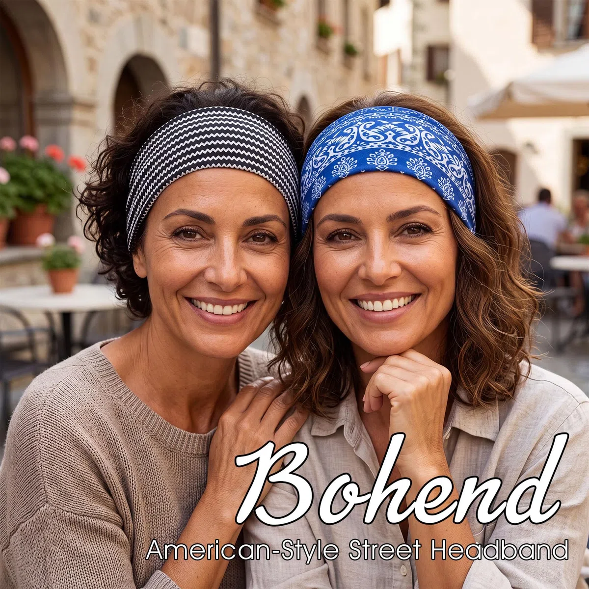 Bohend Boho Fasion Stirnband, breit, dehnbar, für den täglichen Gebrauch, Kopfbedeckung, Sport, Yoga, Fitnessstudio, Strand, Haarzubehör für Frauen und Grils, 8 Stück