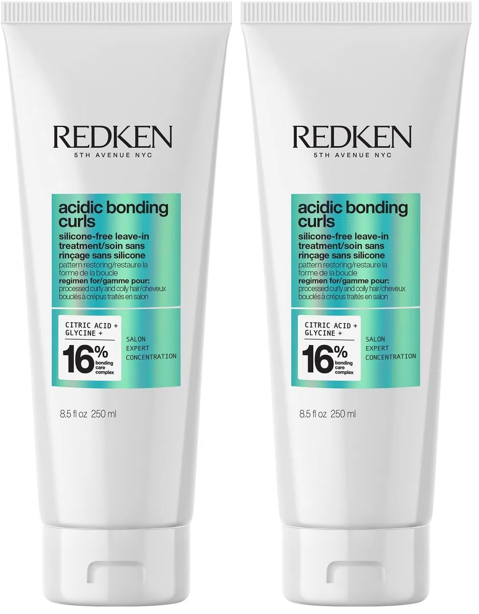 Redken Treatment zur Regeneration der Struktur von behandelten, geschädigten Locken, Mit Zitronensäure Glycin & Avocado-Öl, Silikonfrei, Vegan, Acidic Bonding Curls Leave-In Treatment, 1 x 250 ml