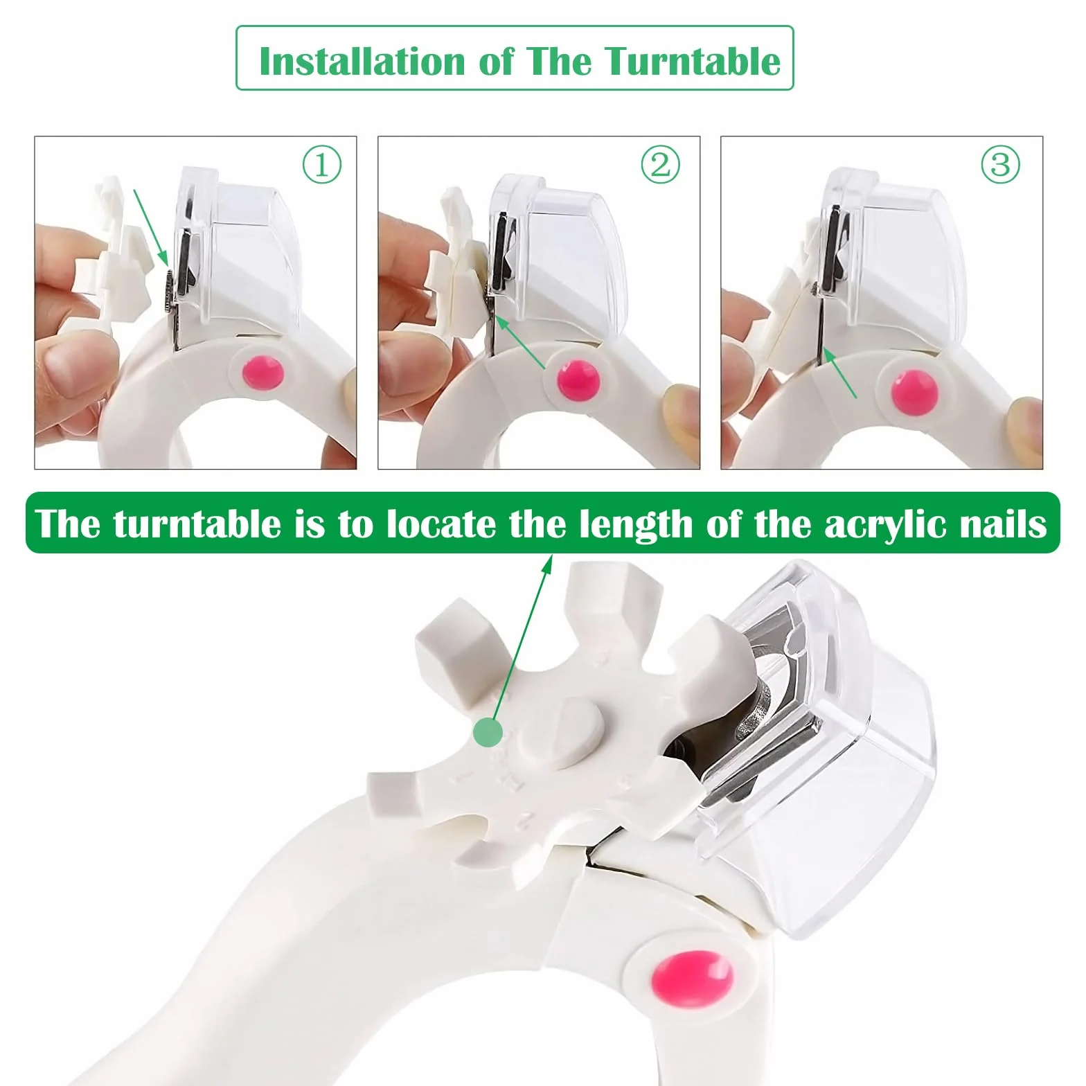 Nagelknipser für Kunstnägel & Gelnägel | Nagelschneider & Nagelclipper & Nagelzwicker & Fingernagel Knipser für Nägel Tips | Gelnägel Zubehör Nail Cutter/Clipper für Gel Nail Tip | Abnehmbare Klingen