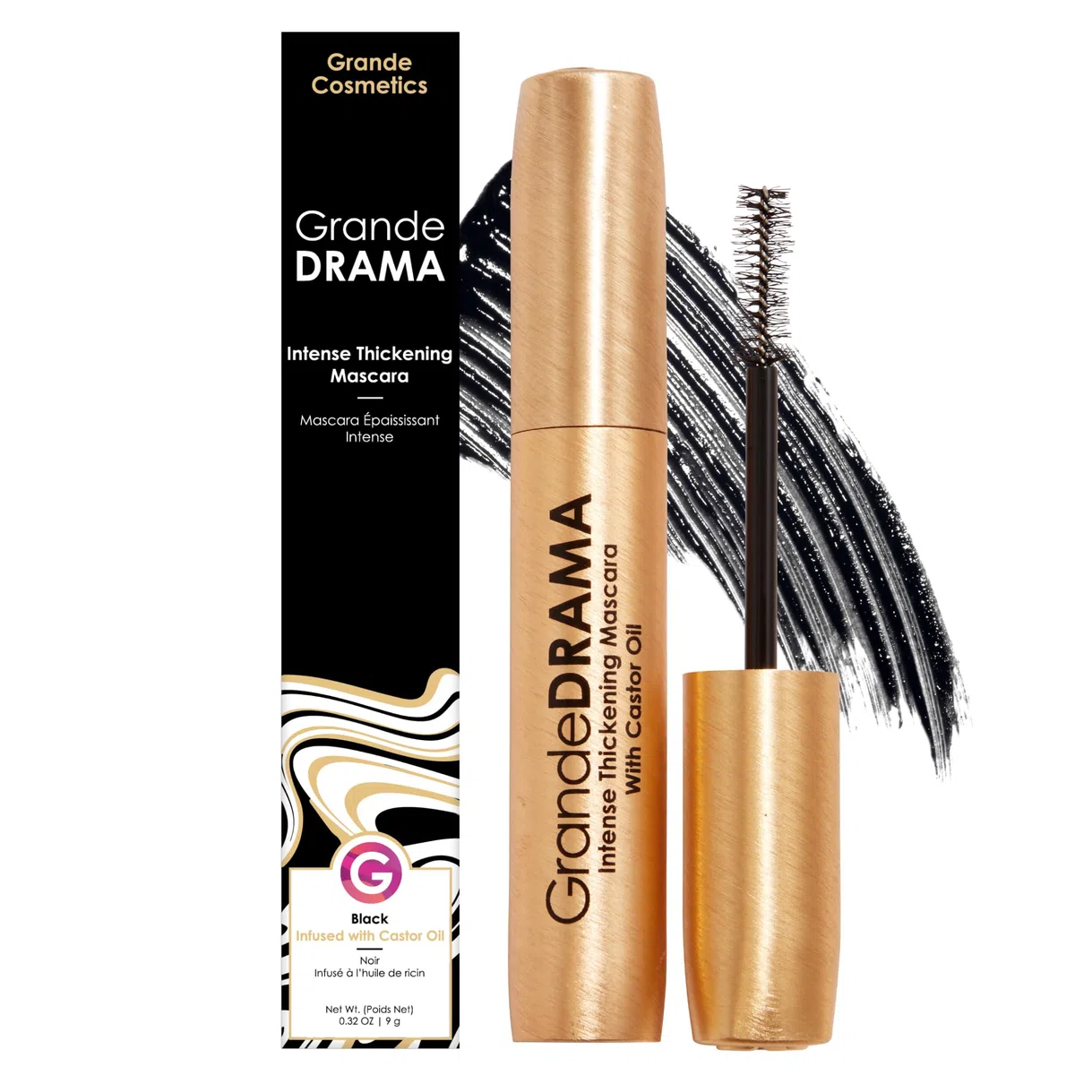 Grande Cosmetics Grandedrama Intense Thickening Mascara With Castor Oil