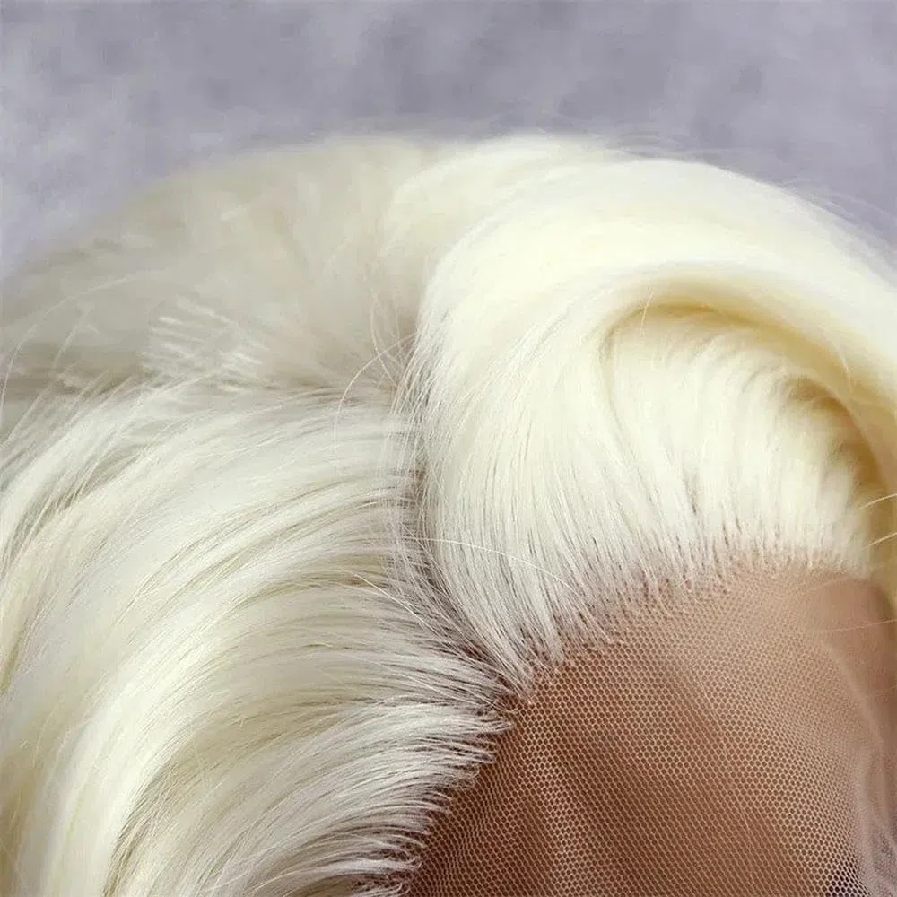 Haarpflege Kurze Blonde Lockige Bob-Spitzenperücke Für Frauen Natürlicher Haaransatz Hitzebeständige Perücken