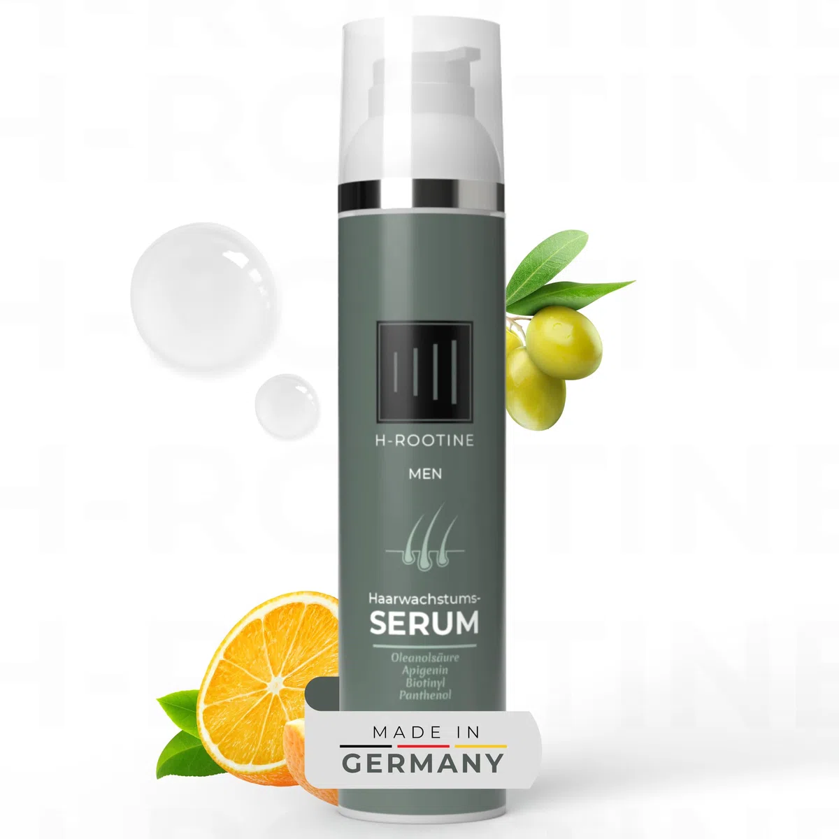 Haarserum für Männer (100ml) • Haarwuchsmittel Männer • Stoppt erblich & hormonell bedingten Haarausfall* • Fördert Haarwachstum