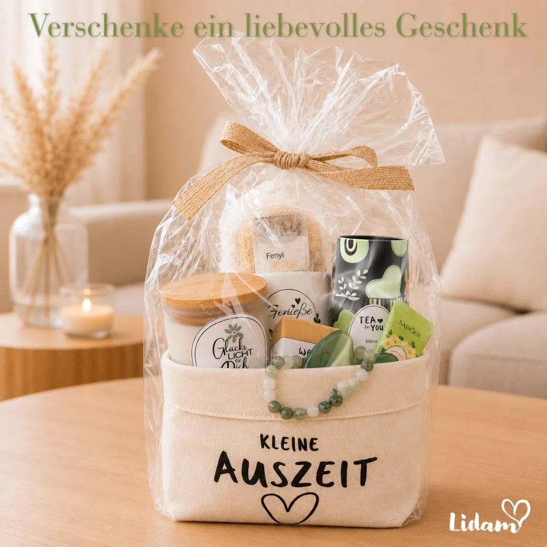 Wellness Geschenkset für Frauen Kleine Auszeit Geschenkkorb Entspannung Geschenk
