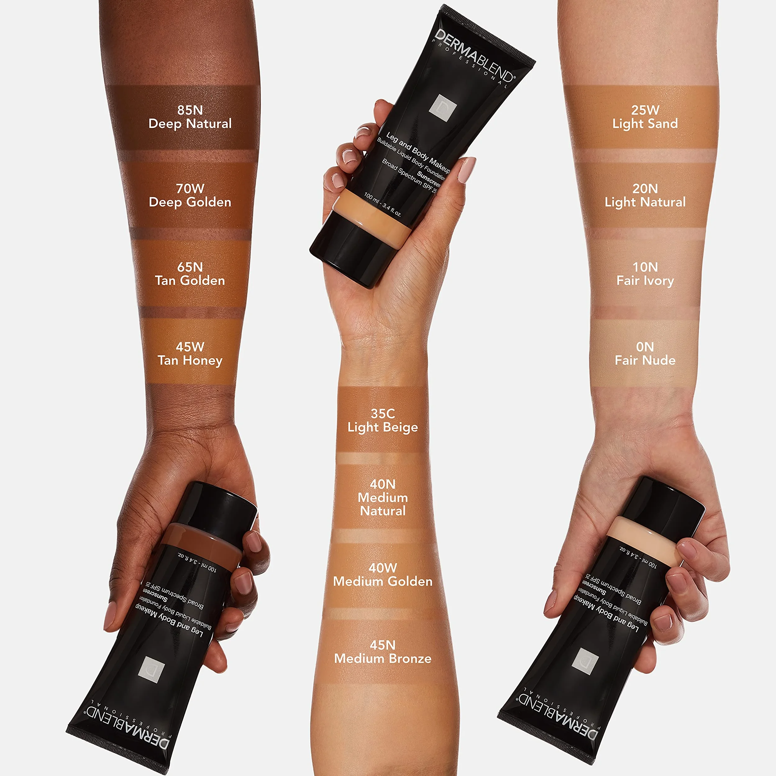 Dermablend Leg and Body Makeup, 70W Deep Golden
