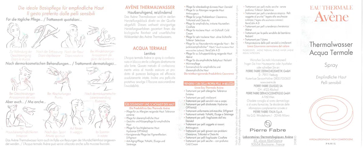 Avène Eau Thermale Thermalwasser - 6x 50ml Sprühdose